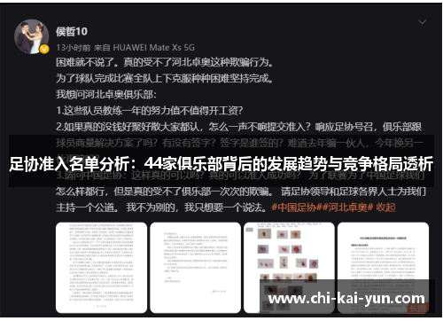 足协准入名单分析：44家俱乐部背后的发展趋势与竞争格局透析